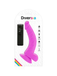 DIVERSIA - FLEXIBELE VIBRERENDE DILDO LILA 21,5 CM -OF- 4,5 CM
