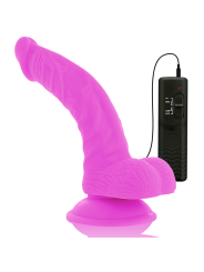 DIVERSIA - FLEXIBELE VIBRERENDE DILDO LILA 21,5 CM -OF- 4,5 CM