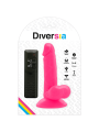 DIVERSIA - DILDO REALÍSTICO FLEXIBLE CON VIBRACIÓN ROSA 17 CM -O- 3.3 