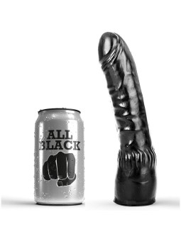 ALL BLACK - DILDO BLACK REALISTIC 20 CM