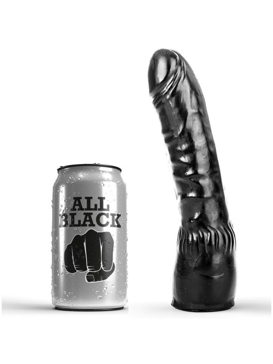 ALL BLACK - DILDO NEGRO REALÍSTICO 20 CM