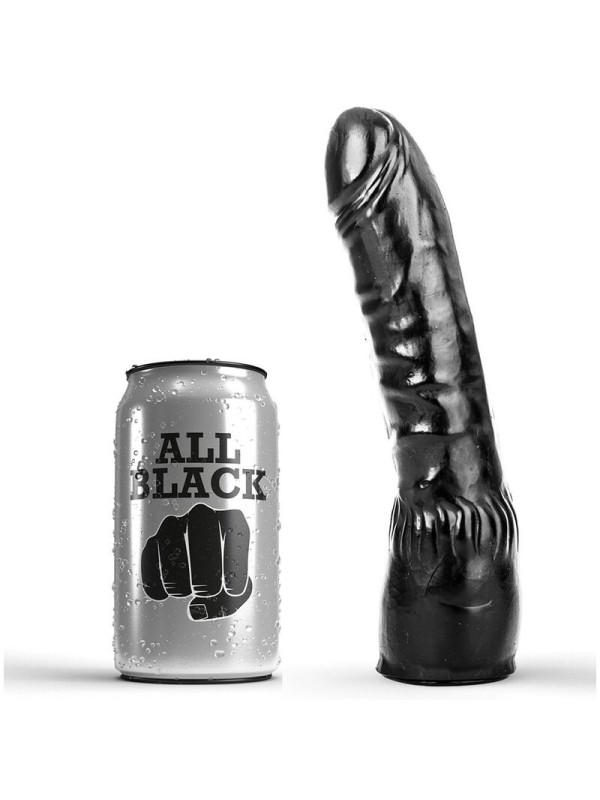 ALL BLACK - DILDO PRETO REALÍSTICO 20 CM