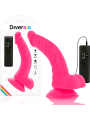 DIVERSIA - DILDO REALÍSTICO FLEXIBLE CON VIBRACIÓN ROSA 21.5 CM -O- 4.