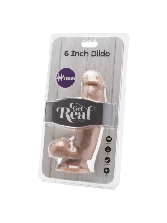 GET REAL - DILDO 12 CM MIT KUGELN VIBRATOR HAUT