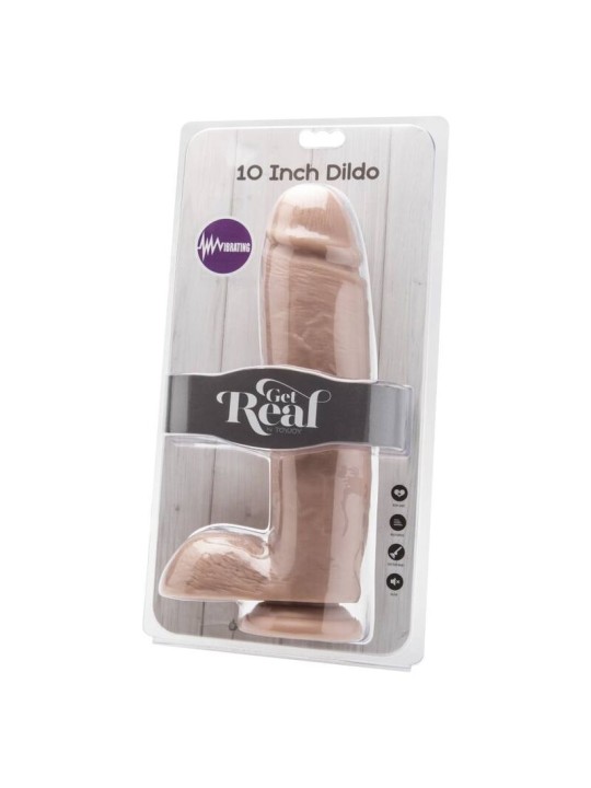 GET REAL - DILDO 25,5 CM WITH BALLS VIBRATOR SKIN