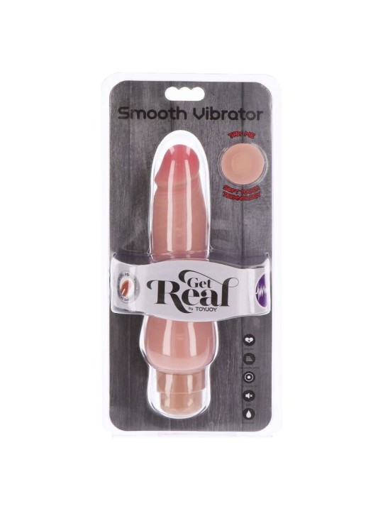 GET REAL - GLATTE VIBRATORHAUT MIT DUAL DICHTE