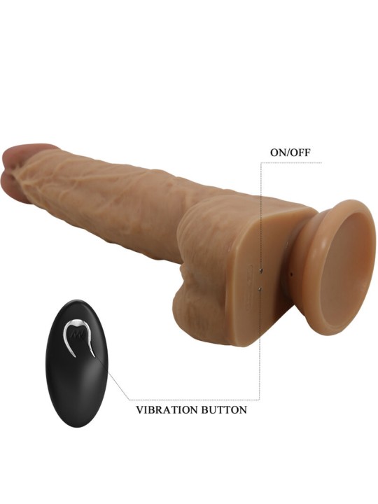 PRETTY LOVE - GODE EN SILICONE JONATHAN 3 VIBRATIONS + 3 MESURES DINSE