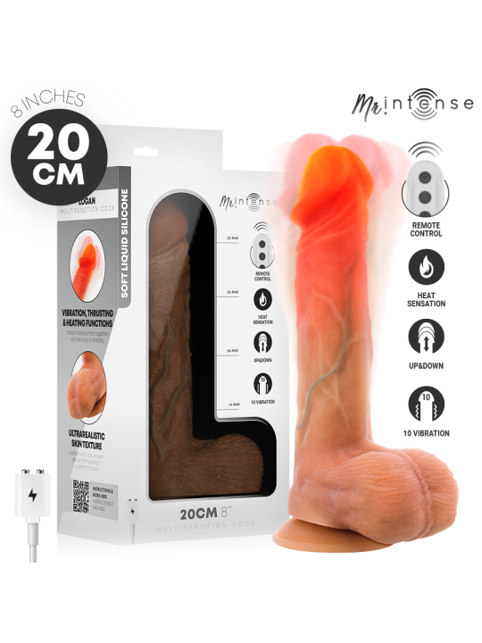 MR INTENSE - LOGAN VIBRATOR DILDO SILICONE WITH HEAT EFFECT AND REMOTE