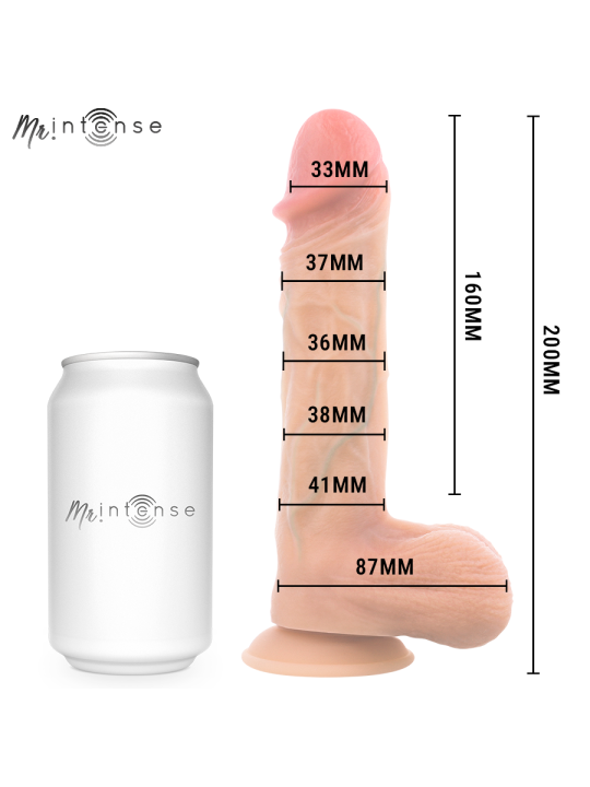 MR INTENSE - LOGAN VIBRATOR DILDO SILICONE WITH HEAT EFFECT AND REMOTE