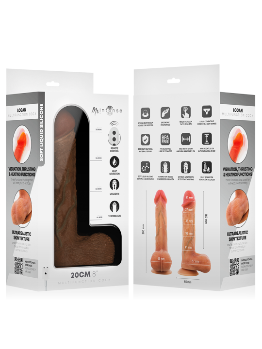 MR INTENSE - LOGAN DILDO VIBRADOR SILICONA CON EFECTO CALOR Y CONTROL 