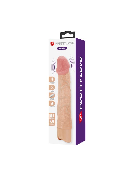 PRETTY LOVE - LEANDER VIBRADOR REALÍSTICO FLEXIBLE