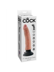 KING COCK - 17,78 CM NATUURLIJKE VIBRERENDE DILDO