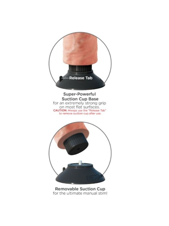 KING COCK - GODE VIBRATEUR 17.78 CM NATUREL