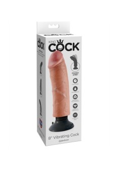 KING COCK - 20,32 CM NATUURLIJKE VIBRERENDE DILDO