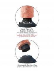 KING COCK - 20,32 CM NATUURLIJKE VIBRERENDE DILDO