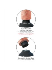 KING COCK - DILDO VIBRADOR COM TESTÍCULOS 23 CM NATURAL
