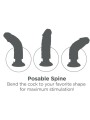 KING COCK - DILDO VIBRADOR COM TESTÍCULOS 23 CM NATURAL
