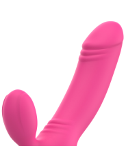 OHMAMA - VIBRADOR DE ESTIMULAÇÃO DUPLA BIX EDIÇÃO DE NATAL ROSA