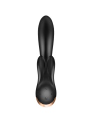 SATISFYER - APLICATIVO VIBRADOR DOUBLE FLEX PRETO