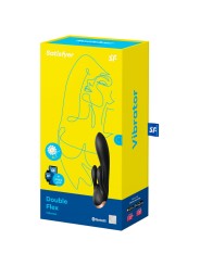 SATISFYER - APLICATIVO VIBRADOR DOUBLE FLEX PRETO