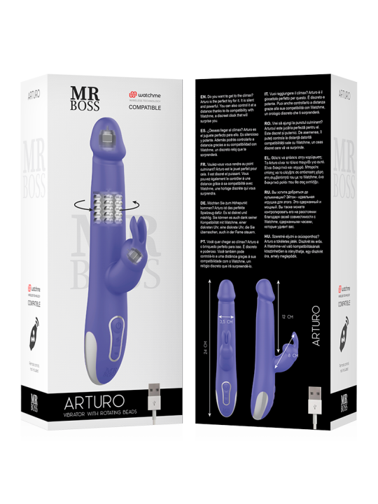 MR BOSS - ARTURO VIBRATOR & ROTATOR + WATCHME REMOTE CONTROL