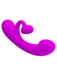 PRETTY LOVE - OPRECHTE SILICONEN CLITORALE VIBRATOR EN ZUIGELING PAARS
