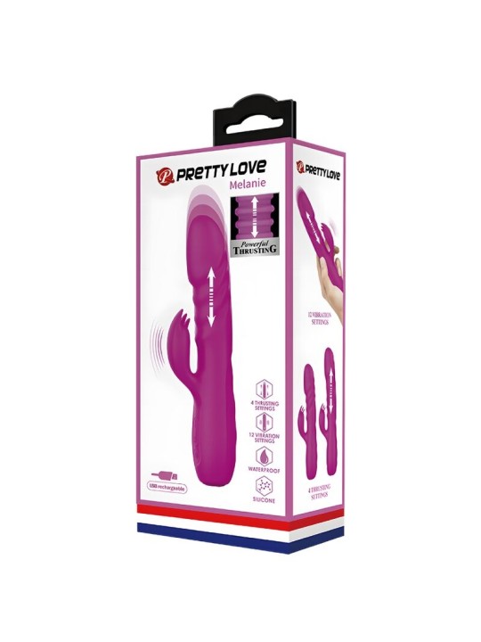 PRETTY LOVE - MELANIE PURPLE WIEDERAUFLADBARER KANINCHENVIBRATOR