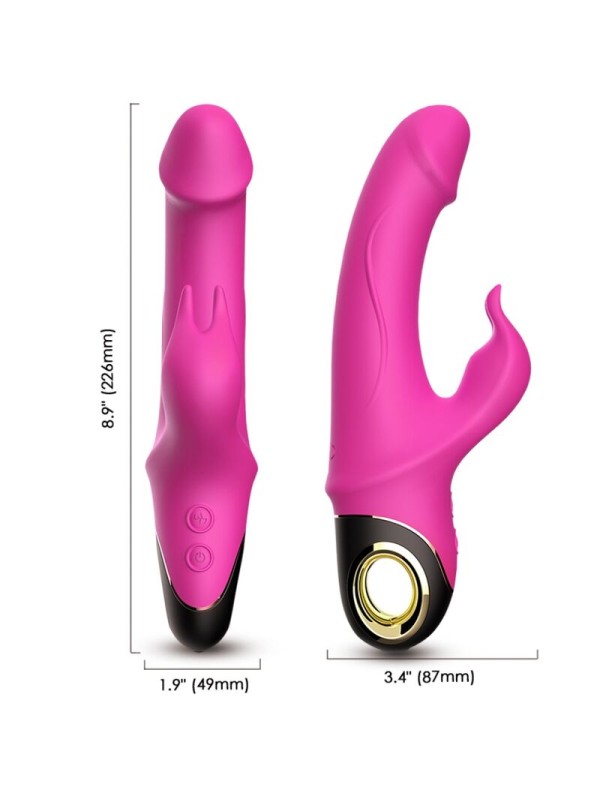 ARMONY - METEROR DILDO VIBRATOR RABBIT ROTATOR FUCHSIA