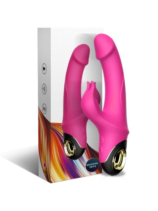 ARMONY - METEROR DILDO VIBRADOR RABBIT ROTADOR FUCSIA