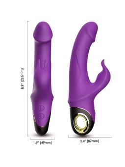 ARMONY - METEROR DILDO VIBRADOR RABBIT VIOLETA