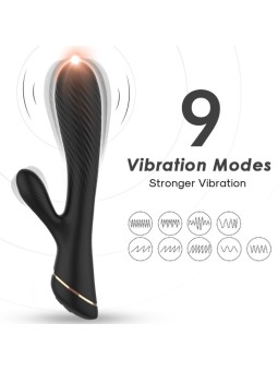 ARMONY - VIBRATEUR LAPIN SILICONE NOIR