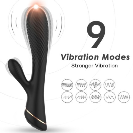 ARMONY - ZWARTE SILICONEN KONIJNENVIBRATOR