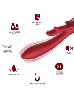 ARMONY - ELCH VIBRATOR KANINCHEN GEBOGEN ROT