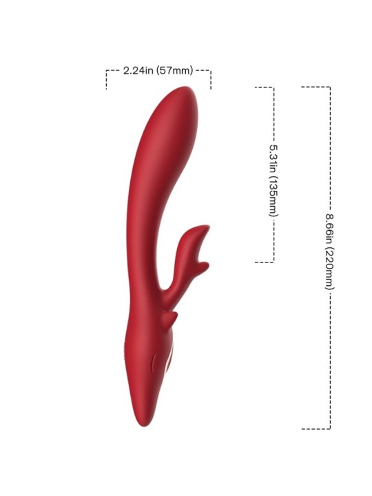ARMONY - VIBRATEUR ELK RABBIT COURBE ROUGE