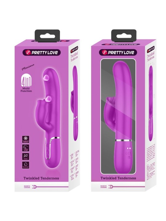 PRETTY LOVE - VIBRATEUR LAPIN À LÉCHER FUCHSIA