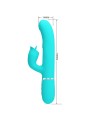 PRETTY LOVE - KANINCHENVIBRATOR MIT LECKENDEM AQUAGRÜN