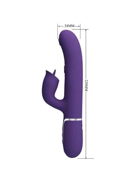 PRETTY LOVE - VIBRADOR RABBIT CON LICKING MORADO