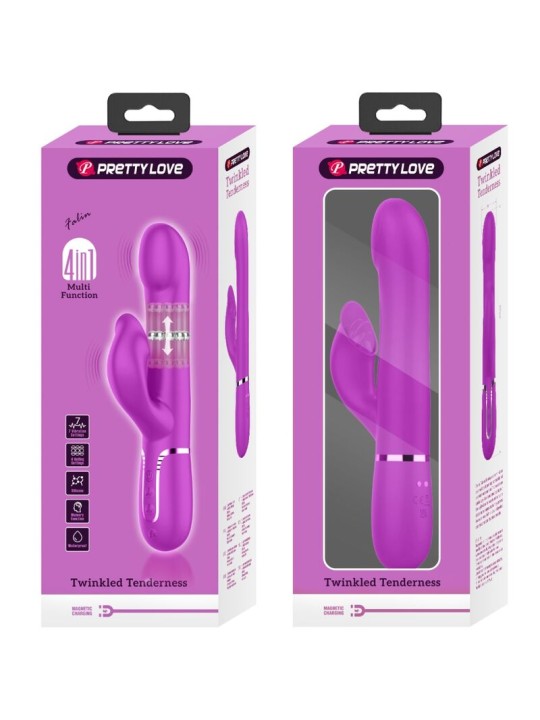 PRETTY LOVE - VIBRATEUR RABBIT PERLES VIOLET