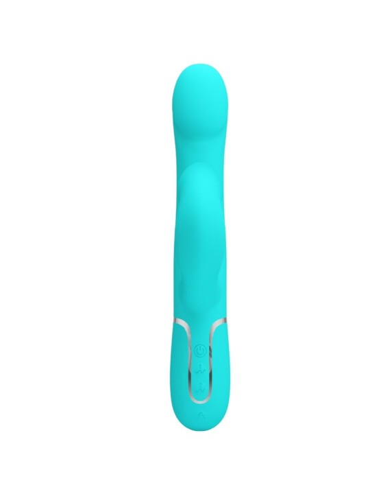 PRETTY LOVE - RABBIT VIBRATOR PEARLS AQUA GREEN