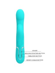 PRETTY LOVE - PERLES VIBRATEUR LAPIN VERT AQUA