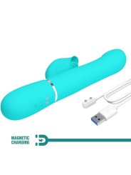 PRETTY LOVE - VIBRADOR RABBIT PERLAS VERDE AGUA