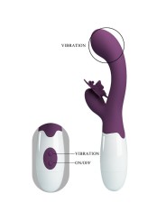 PRETTY LOVE - BUTTERFLY KISS VIBRADOR RABBIT & ESTIMULADOR PUNTO G MOR