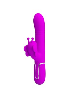 PRETTY LOVE - MULTIFUNCTION RABBIT VIBRATOR 4 IN 1 BUTTERFLY FUCHSIA