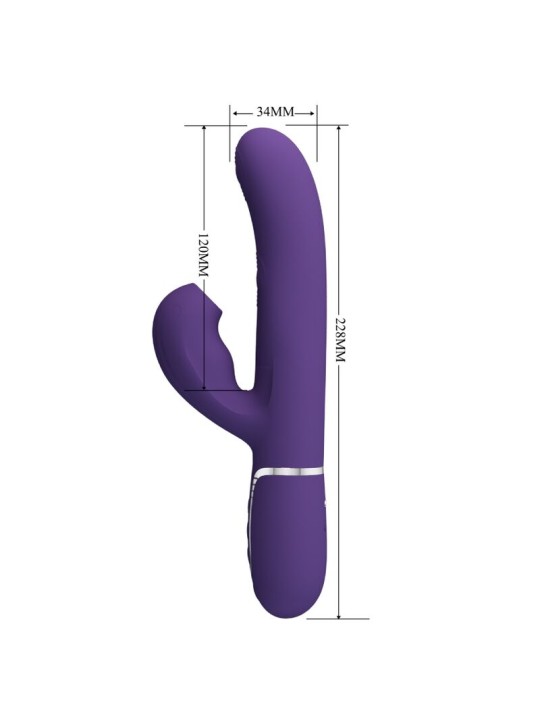 PRETTY LOVE - PERLITA VIBRATEUR G-SPOT 3 EN 1 MULTIFONCTION VIOLET