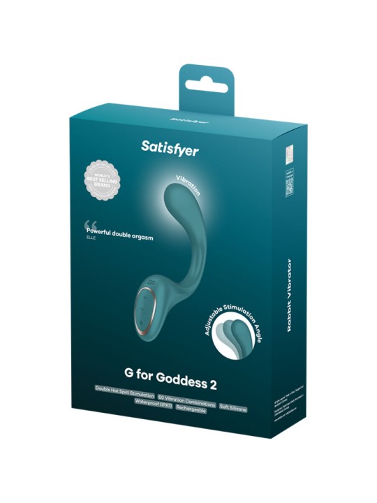 SATISFYER - G FOR GODDESS 2 BOUTEILLE VIBRATEUR LAPIN VERTE
