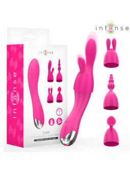 INTENSE - CHER VIBRATOR WITH 20 PATTERNS AND INTERCHANGEABLE HEADS
