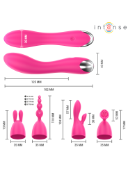 INTENSE - CHER VIBRATOR WITH 20 PATTERNS AND INTERCHANGEABLE HEADS