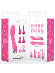 INTENSE - VIBRATORE CHER CON 20 MODALITÀ E TESTINE INTERCAMBIABILI