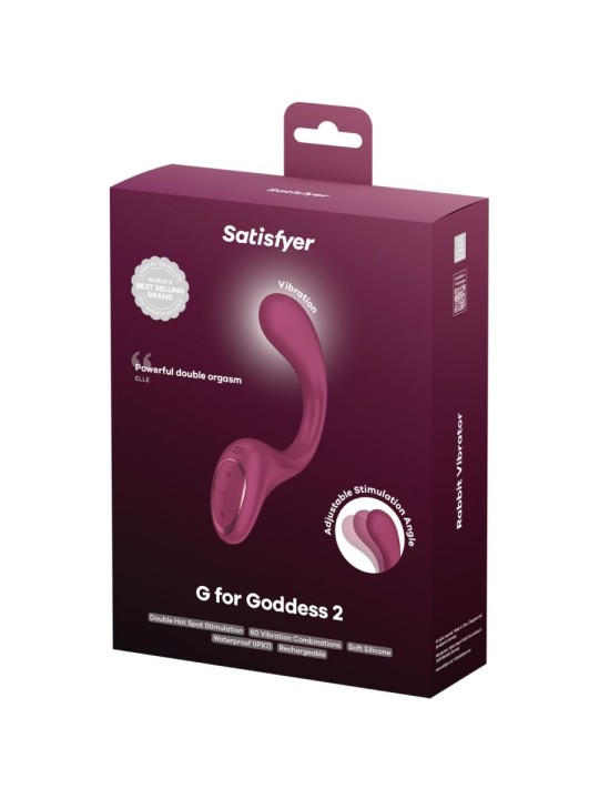 SATISFYER - G FOR GODDESS 2 RABBIT VIBRATOR FLES BORDEAUX