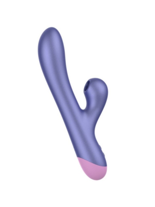 ROMP - PULSE VIBRADOR RABBIT DUAL PUNTO G AZUL ELÉCTRICO